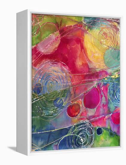 Circles And Waves 2-Marietta Cohen Art and Design-Framed Premier Image Canvas