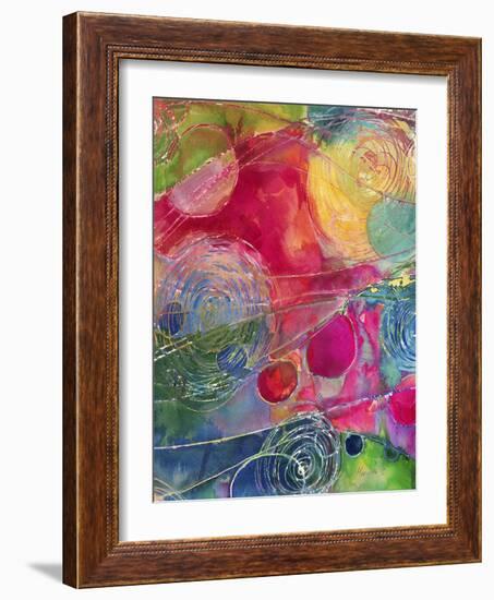 Circles And Waves 2-Marietta Cohen Art and Design-Framed Giclee Print