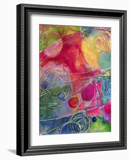 Circles And Waves 2-Marietta Cohen Art and Design-Framed Giclee Print