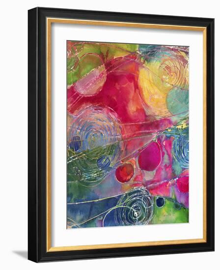 Circles And Waves 2-Marietta Cohen Art and Design-Framed Giclee Print