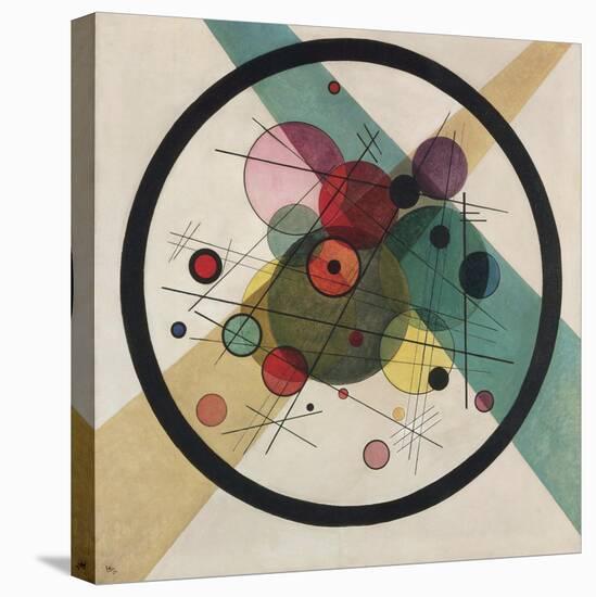 Circles in a Circle, 1923-Wassily Kandinsky-Framed Stretched Canvas