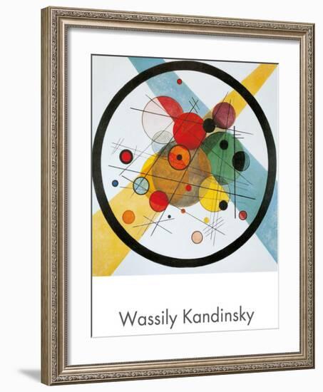 Circles in a Circle-Wassily Kandinsky-Framed Art Print