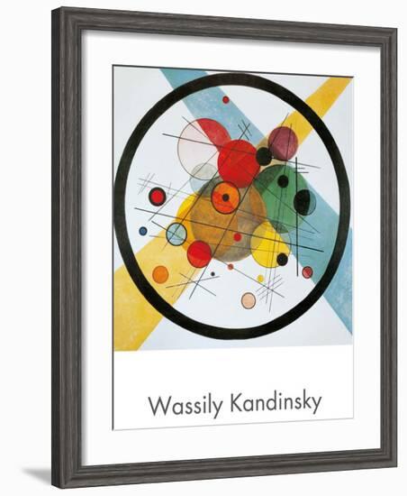 Circles in a Circle-Wassily Kandinsky-Framed Art Print