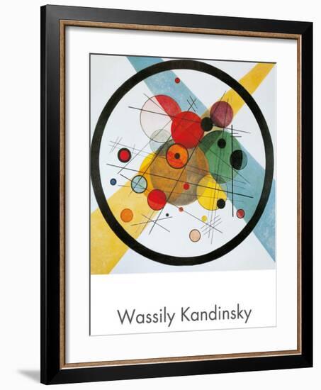 Circles in a Circle-Wassily Kandinsky-Framed Art Print