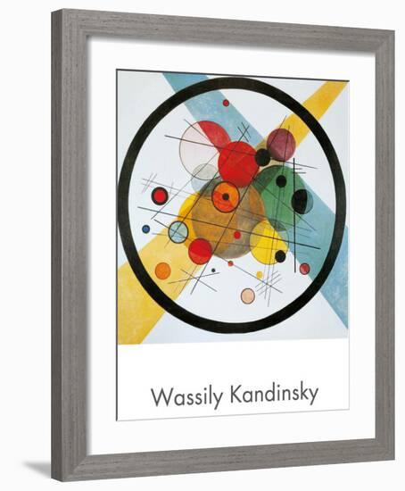 Circles in a Circle-Wassily Kandinsky-Framed Art Print