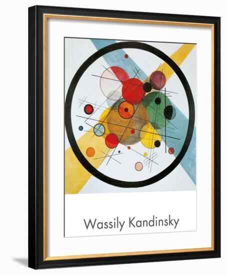 Circles in a Circle-Wassily Kandinsky-Framed Art Print