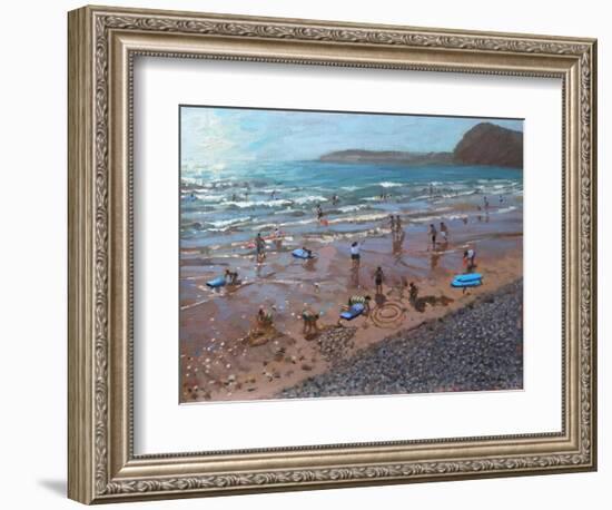 Circles in the Sand, Sidmouth, 2007-Andrew Macara-Framed Giclee Print