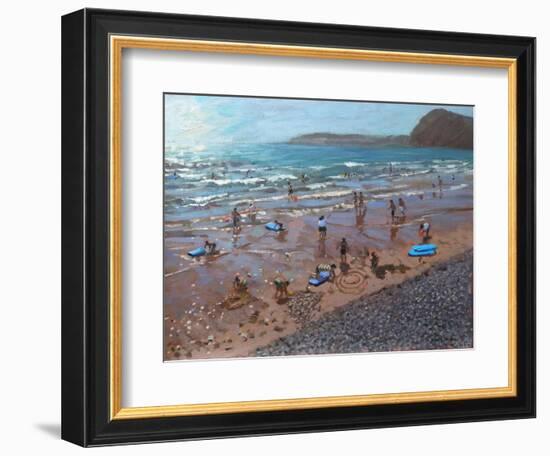 Circles in the Sand, Sidmouth, 2007-Andrew Macara-Framed Giclee Print