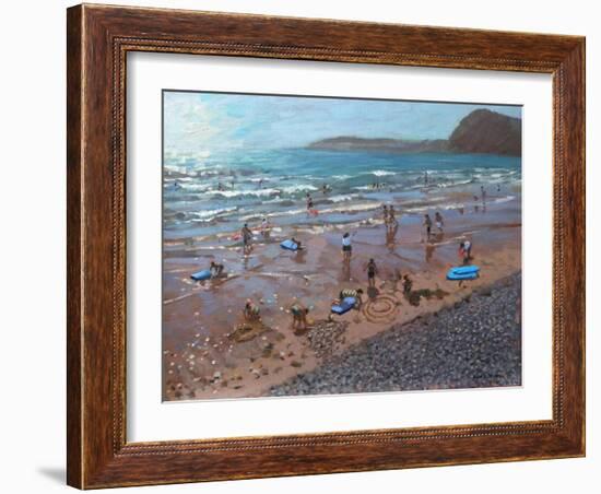 Circles in the Sand, Sidmouth, 2007-Andrew Macara-Framed Giclee Print