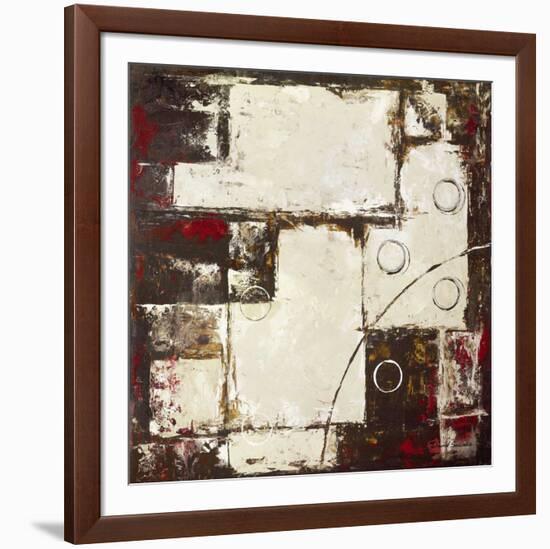 Circles on Brown and Beige II-David Sedalia-Framed Art Print