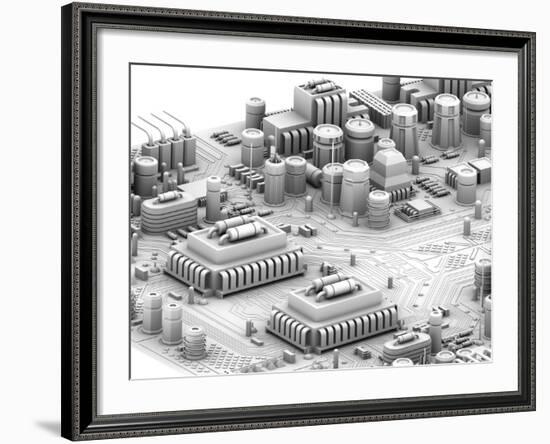 Circuit Board, Artwork-PASIEKA-Framed Photographic Print