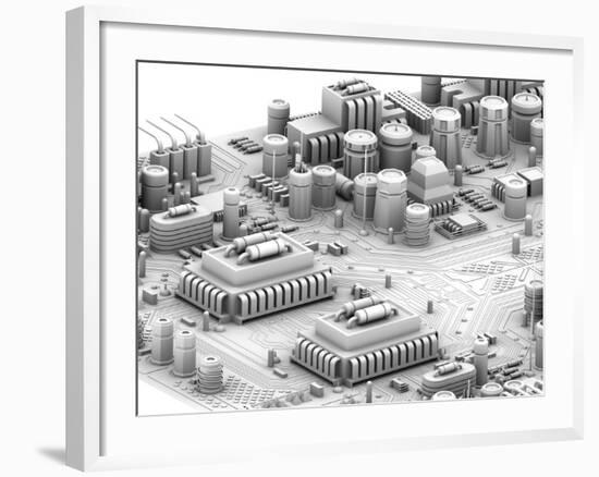 Circuit Board, Artwork-PASIEKA-Framed Photographic Print