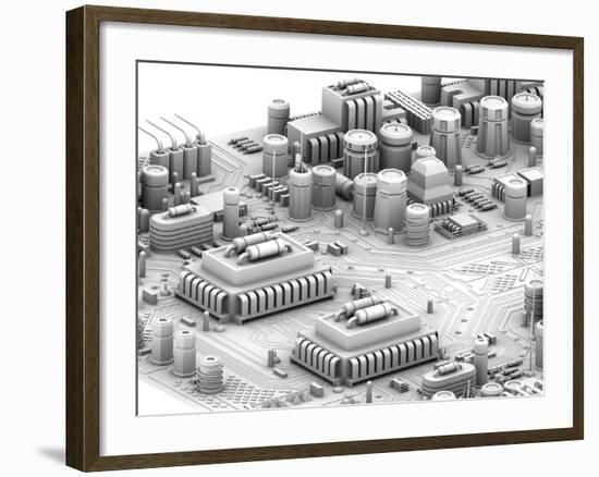 Circuit Board, Artwork-PASIEKA-Framed Photographic Print