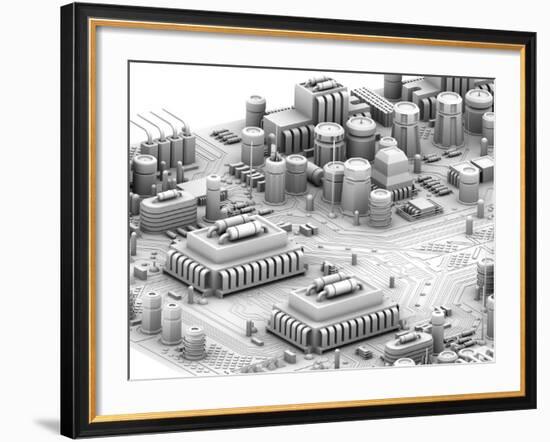 Circuit Board, Artwork-PASIEKA-Framed Photographic Print