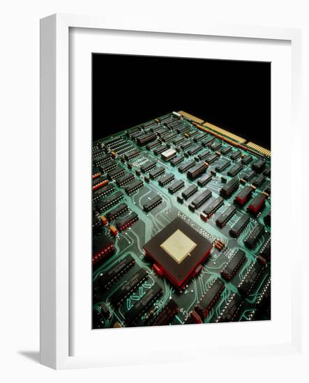 Circuit Board From a Mainframe Computer-David Parker-Framed Photographic Print