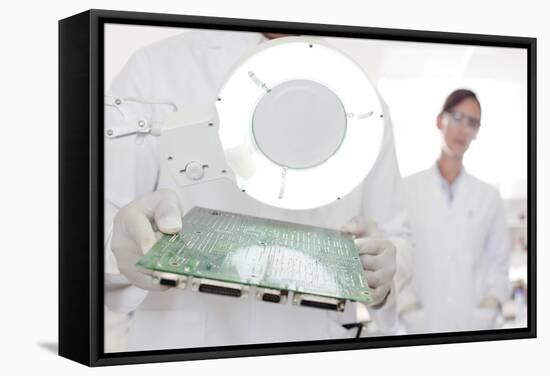 Circuit Board Manufacture-Science Photo Library-Framed Premier Image Canvas