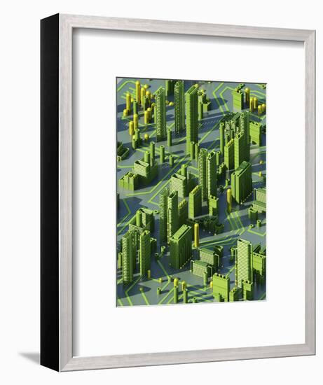 Circuit City, Computer Artwork-PASIEKA-Framed Premium Photographic Print