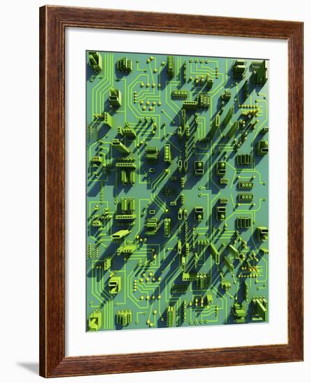 Circuit City, Computer Artwork-PASIEKA-Framed Photographic Print