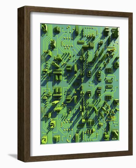 Circuit City, Computer Artwork-PASIEKA-Framed Photographic Print