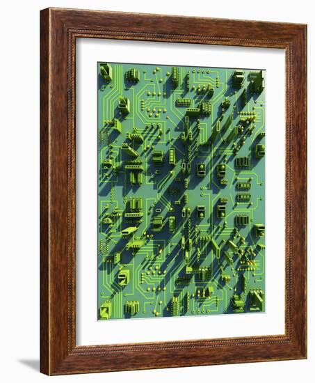 Circuit City, Computer Artwork-PASIEKA-Framed Photographic Print