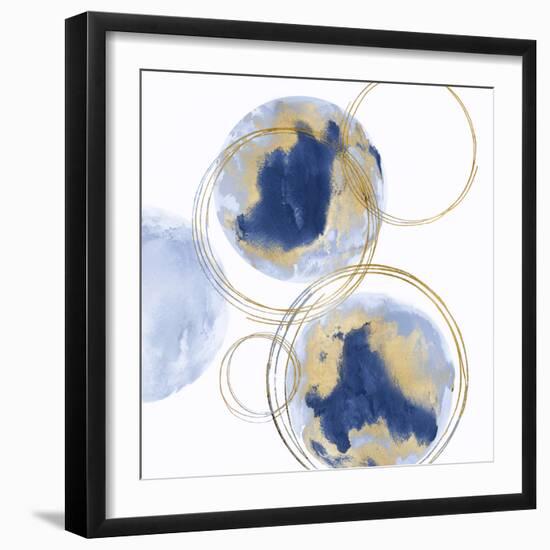 Circular Blue and Gold I-Natalie Harris-Framed Art Print