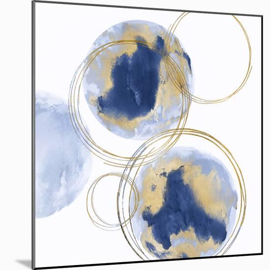 Circular Blue and Gold I-Natalie Harris-Mounted Art Print