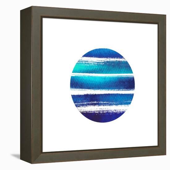 Circular Blues-Evangeline Taylor-Framed Stretched Canvas