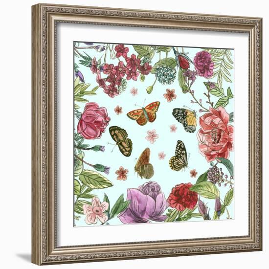 Circular Butterfly II-Melissa Wang-Framed Art Print