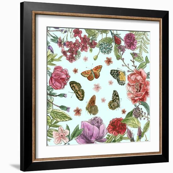 Circular Butterfly II-Melissa Wang-Framed Art Print