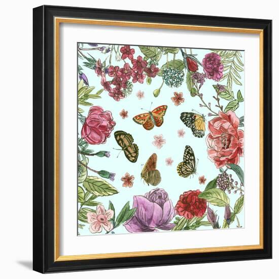 Circular Butterfly II-Melissa Wang-Framed Art Print