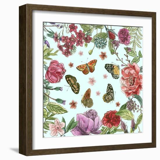 Circular Butterfly II-Melissa Wang-Framed Art Print