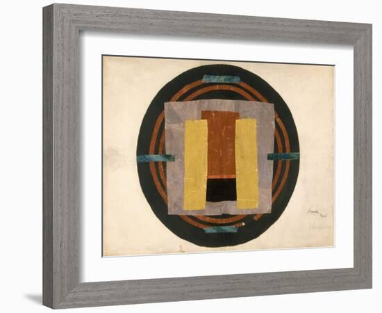 Circular Design for a Rug, 1916 (W/C and Collage on Paper)-Roger Eliot Fry-Framed Giclee Print