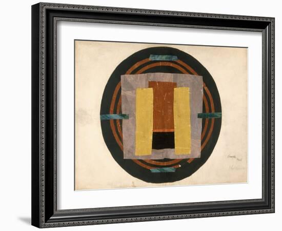 Circular Design for a Rug, 1916 (W/C and Collage on Paper)-Roger Eliot Fry-Framed Giclee Print