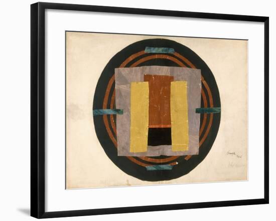 Circular Design for a Rug, 1916 (W/C and Collage on Paper)-Roger Eliot Fry-Framed Giclee Print