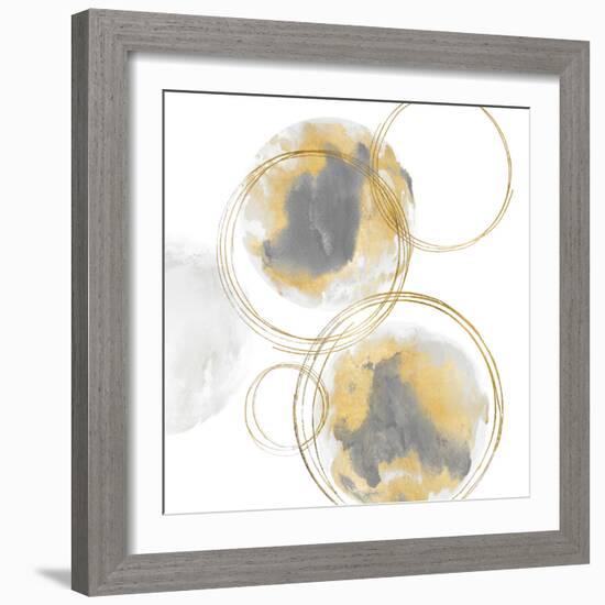 Circular Gray and Gold I-Natalie Harris-Framed Art Print