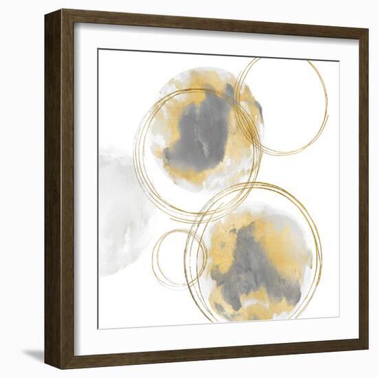 Circular Gray and Gold I-Natalie Harris-Framed Art Print