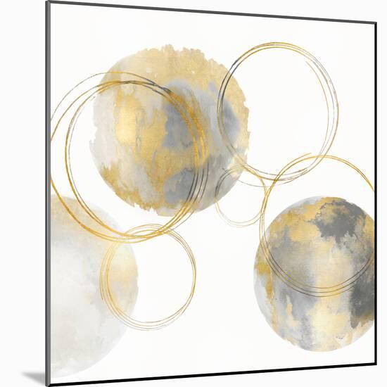 Circular Gray and Gold II-Natalie Harris-Mounted Art Print
