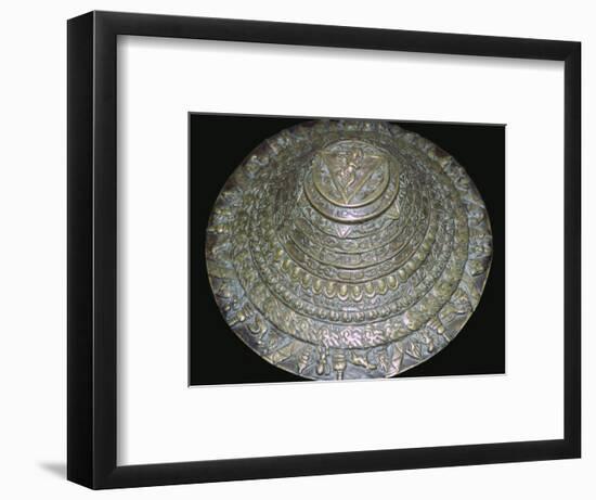Circular plaque from Nepal with dancing figure, probably Chamunda. Artist: Unknown-Unknown-Framed Photographic Print