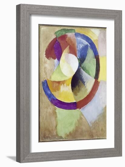 Circular Shapes, Sun No. 2, 1912-13 (Peinture a La Colle on Canvas)-Robert Delaunay-Framed Giclee Print