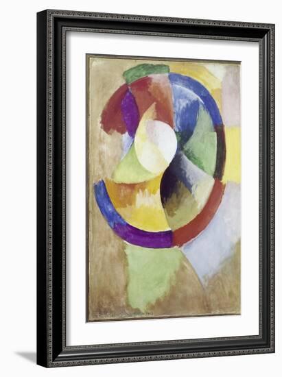 Circular Shapes, Sun No. 2, 1912-13 (Peinture a La Colle on Canvas)-Robert Delaunay-Framed Giclee Print