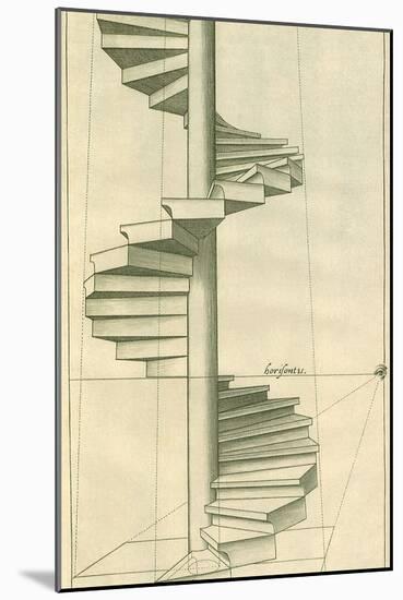 Circular Staircase, 1751-Henricus Hondius-Mounted Giclee Print