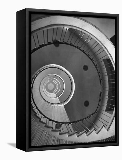 Circular Stairs of Bremen Trade School-Dmitri Kessel-Framed Premier Image Canvas