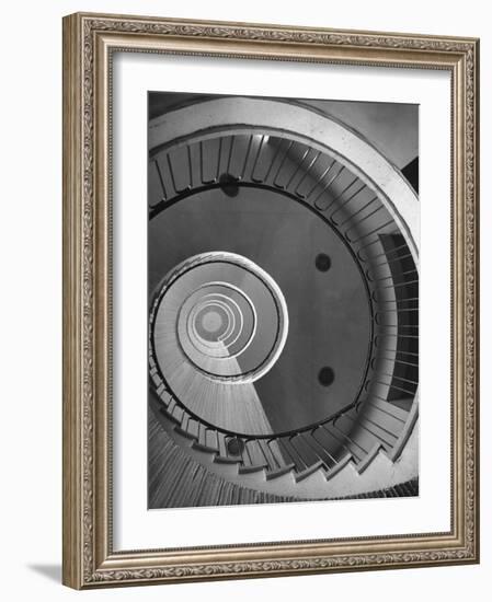 Circular Stairs of Bremen Trade School-Dmitri Kessel-Framed Photographic Print