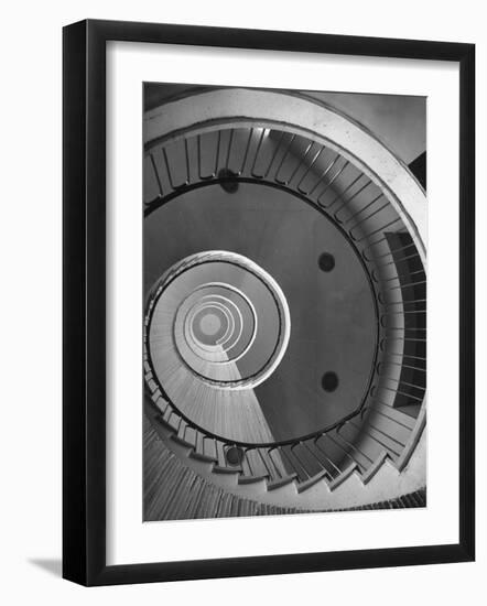 Circular Stairs of Bremen Trade School-Dmitri Kessel-Framed Photographic Print