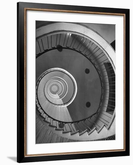 Circular Stairs of Bremen Trade School-Dmitri Kessel-Framed Photographic Print