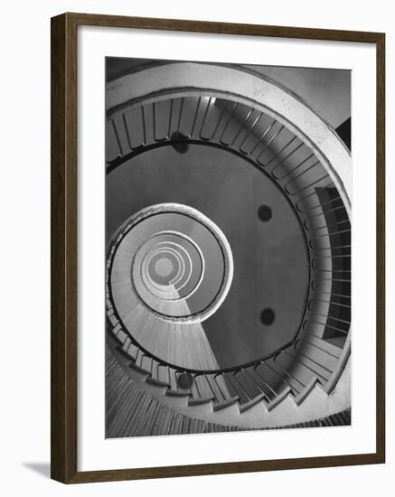 Circular Stairs of Bremen Trade School-Dmitri Kessel-Framed Photographic Print