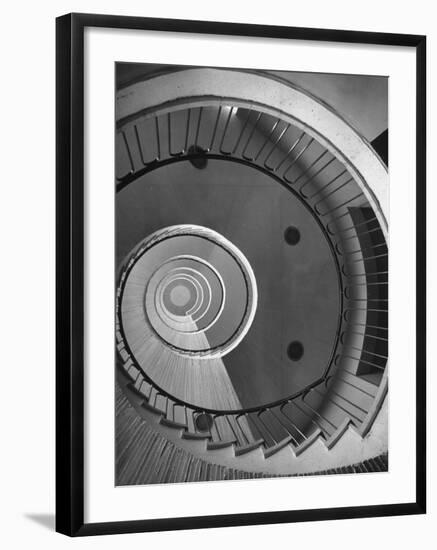 Circular Stairs of Bremen Trade School-Dmitri Kessel-Framed Photographic Print