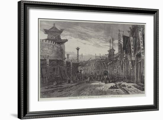 Circular-Street, Pekin-Eduard Hildebrandt-Framed Giclee Print