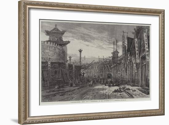 Circular-Street, Pekin-Eduard Hildebrandt-Framed Giclee Print