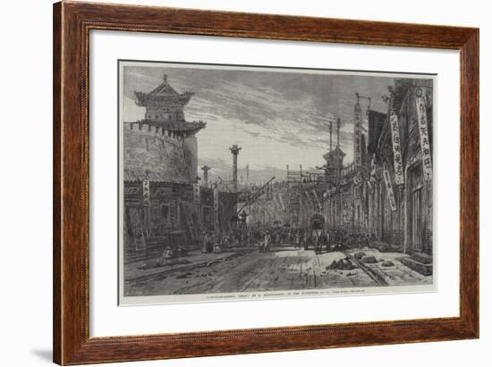 Circular-Street, Pekin-Eduard Hildebrandt-Framed Giclee Print
